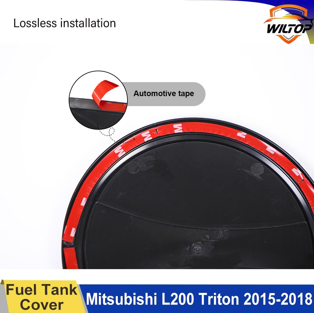 Gas Fuel Tank Cap Cover Trims For Mitsubishi L200 Triton MQ 2015 2016 2017 2018 Matte Black  ABS Decoration Car Exterior Parts