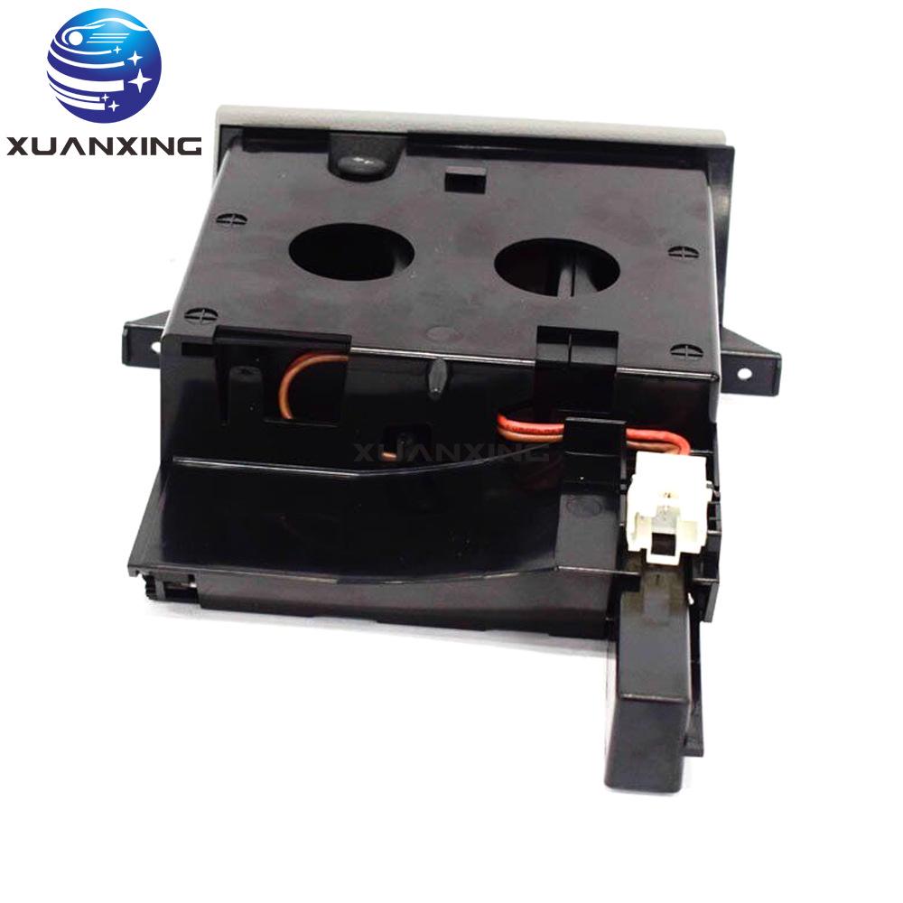 Volkswagen T5 Right-Hand Drive Center Console Cup Holder, Gray & Black (Model: 7H285860130T/71N)