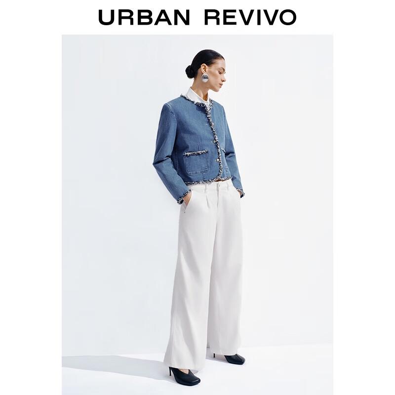 

Женская джинсовая куртка с необработанным краем UR M