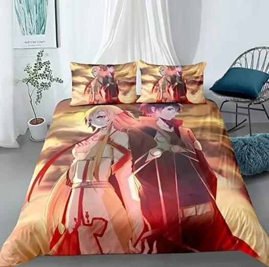 Anime Sword Art Online Bedding Set Duvet Cover Bedroom Comforter Covers Single Twin King Size Quilt Cover Home Textile