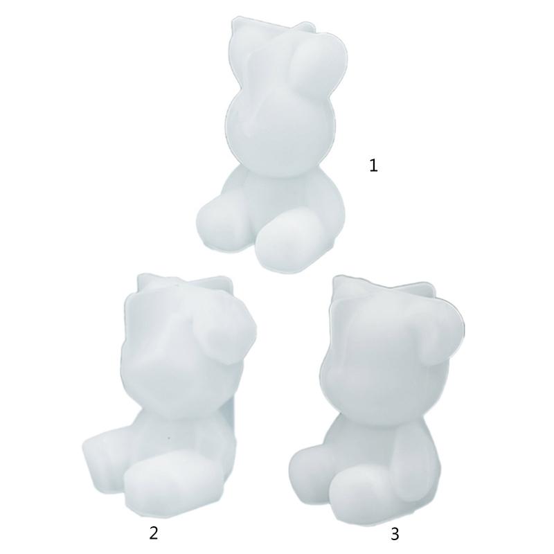 Niedlicher Bär Hase Schlüsselanhänger Form Silikon Tierform für DIY Schlüsselanhänger Anhänger Schmuck Handwerk Valentinstag Geschenk