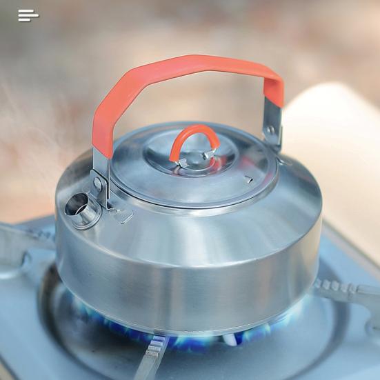 

Yousheng 1л походный кофейник с силиконовой ручкой Компактный размер портативный с полированной поверхностью Легко чистящийся походный чайник для воды