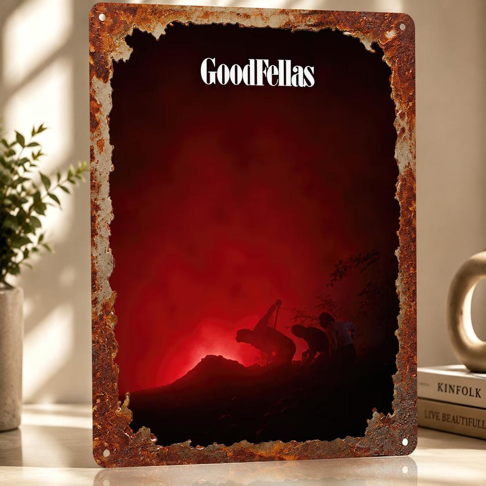 Goodfellas Movie Poster Retro D Printed Metal Signs Customized Wall Hanging Gift for Decor Living Room Interior Decoration Home