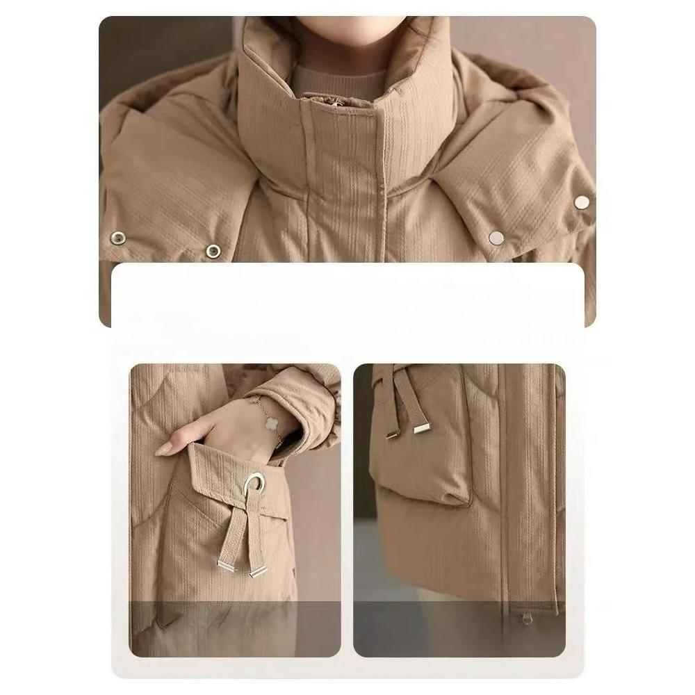 Mother's Winter Coat Thickened Warm Cotton Coat Mid-length Loose Large Size