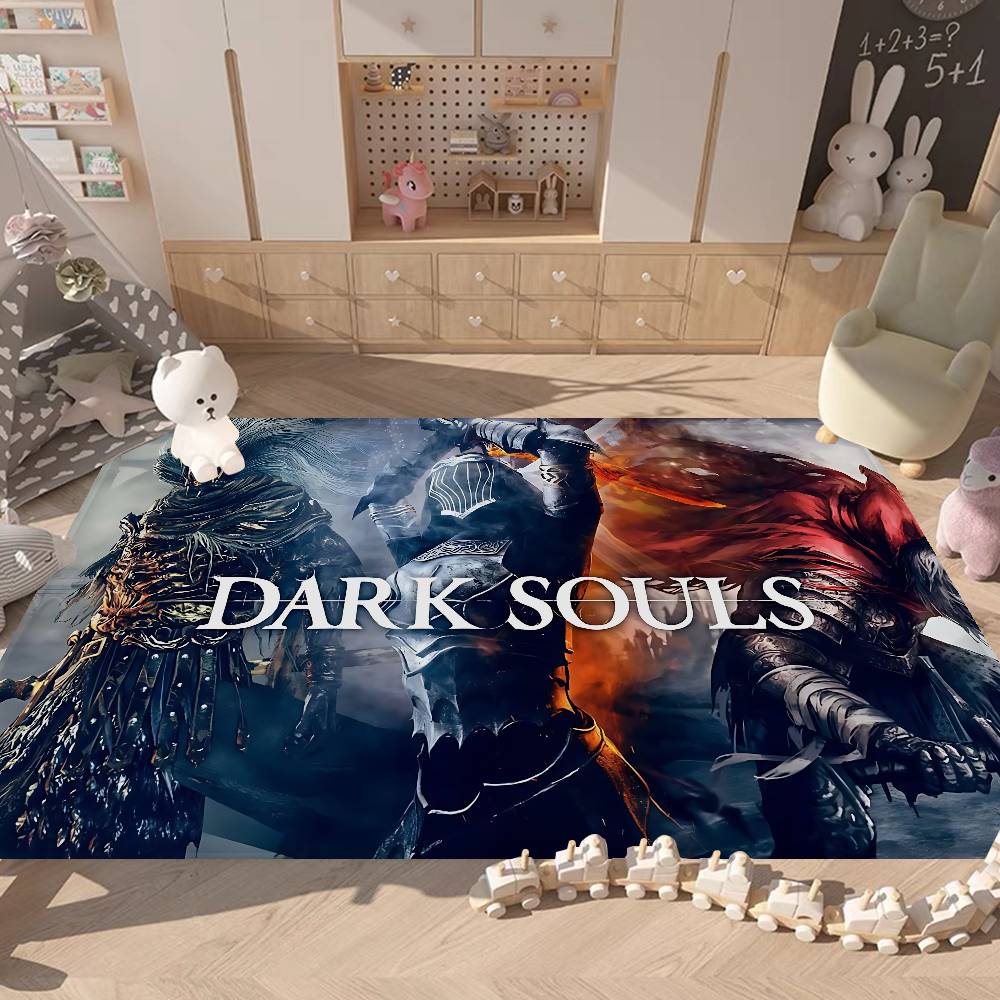Classic D-dark Anime S-souls Game Hallway Carpet Washable Non-Slip Living Room Sofa Chairs Area Mat Kitchen Doormat Area Rug