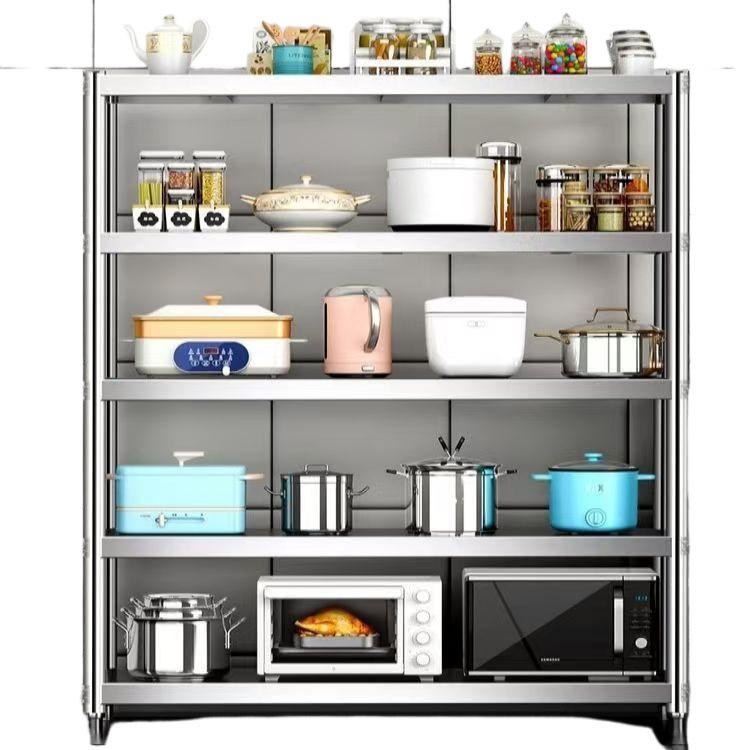 Stainless Steel Multi-Layer Kitchen Storage Rack for Microwave and Oven