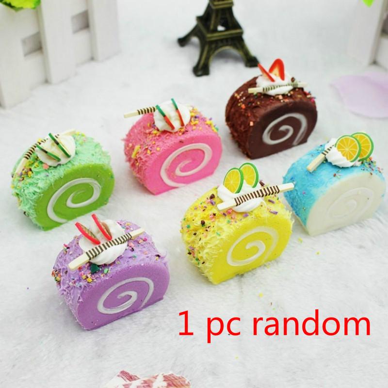 

Имитация крема, швейцарский рулет, десерт, искусственный, реалистичный, маленькая модель, декор, случайный 2 шт./1 шт. 1 pc random