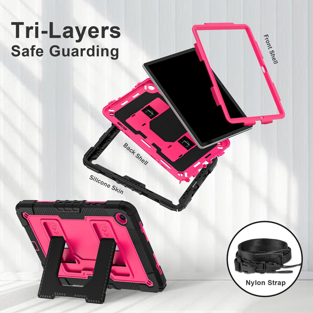 Larger Stand Case for Samsung Galaxy Tab A11 A9 Plus 11.0 Inch SM-X230 X236 X210 X215 X216 X218 Hybrid Cover with Shoulder Strap