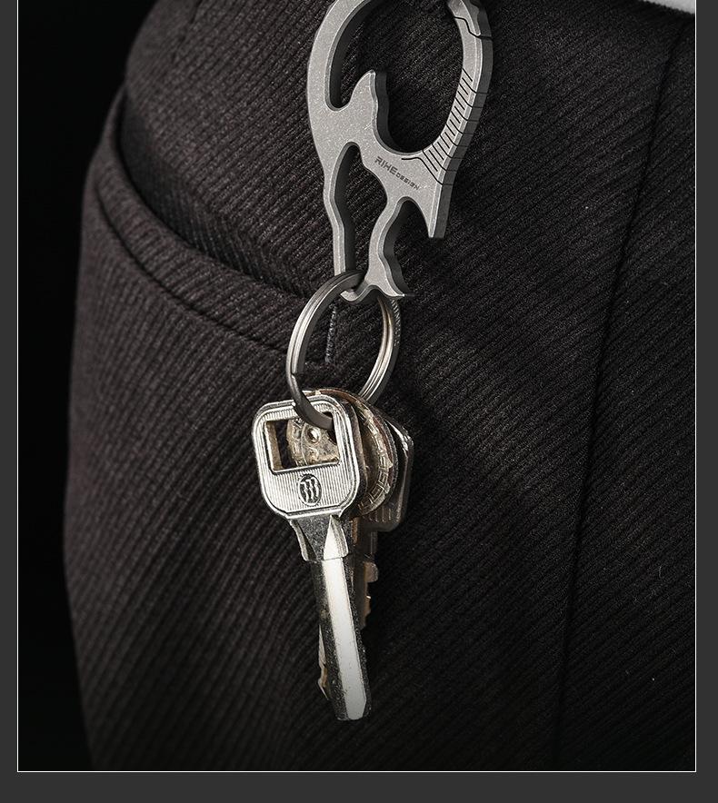 Titanium Alloy Multi-Functional Bottle Opener & Self-Defense Keychain