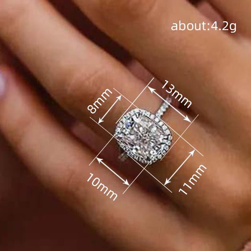 Clear Wedding Ring Ring, Pigeon Egg Oval Prop Studio Ring, High-End Women'S Ring