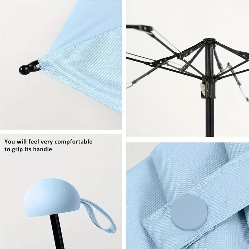 Mini Off Portable Sun Umbrella,Ultra-Light Capsule Pocket Umbrella,Black Glue High-Efficiency And Heat Insulation