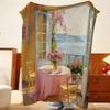 Artist P-Pierre B-Bonnard Throw Flannel Throw Blanket, Lightweight Cozy, Durable Washable cute Cool