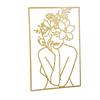 Single Line Art Wall Decor Iron Minimalist Female Line Drawing Home Hanging Wall Decor for Bedroom