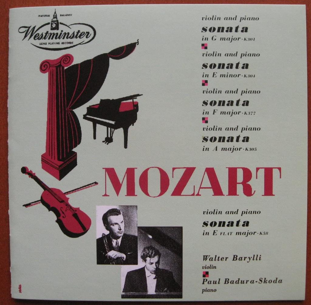 CD WALTER BARYLLI, PAUL BADURA-SKODA,  - Mozart: Violin Sonata No. 25 MVCW19010 Japan ObiClassical Used