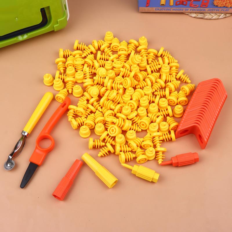 Children S Cardboard Diy Screw Toy Kit With Cutter & Tool Box Toddler Educational Toys Parent-Child Interactive Toys Kid Gifts OneSize