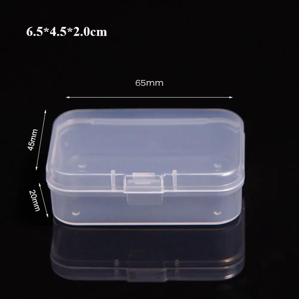 Square Round Plastic Transparent Storage Box Small Items Sundries Organizer Case Jewelry Beads Container Box Tools Accessories