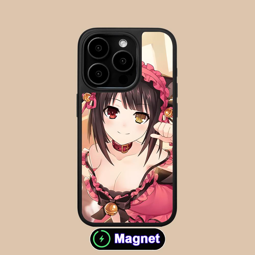 Date a Live Kurumi Tokisaki Matte Surface Magsafe Mobile Phone Case for iPhone 17 16 15 14 13 12 11 Air Pro Max Plus Colorful