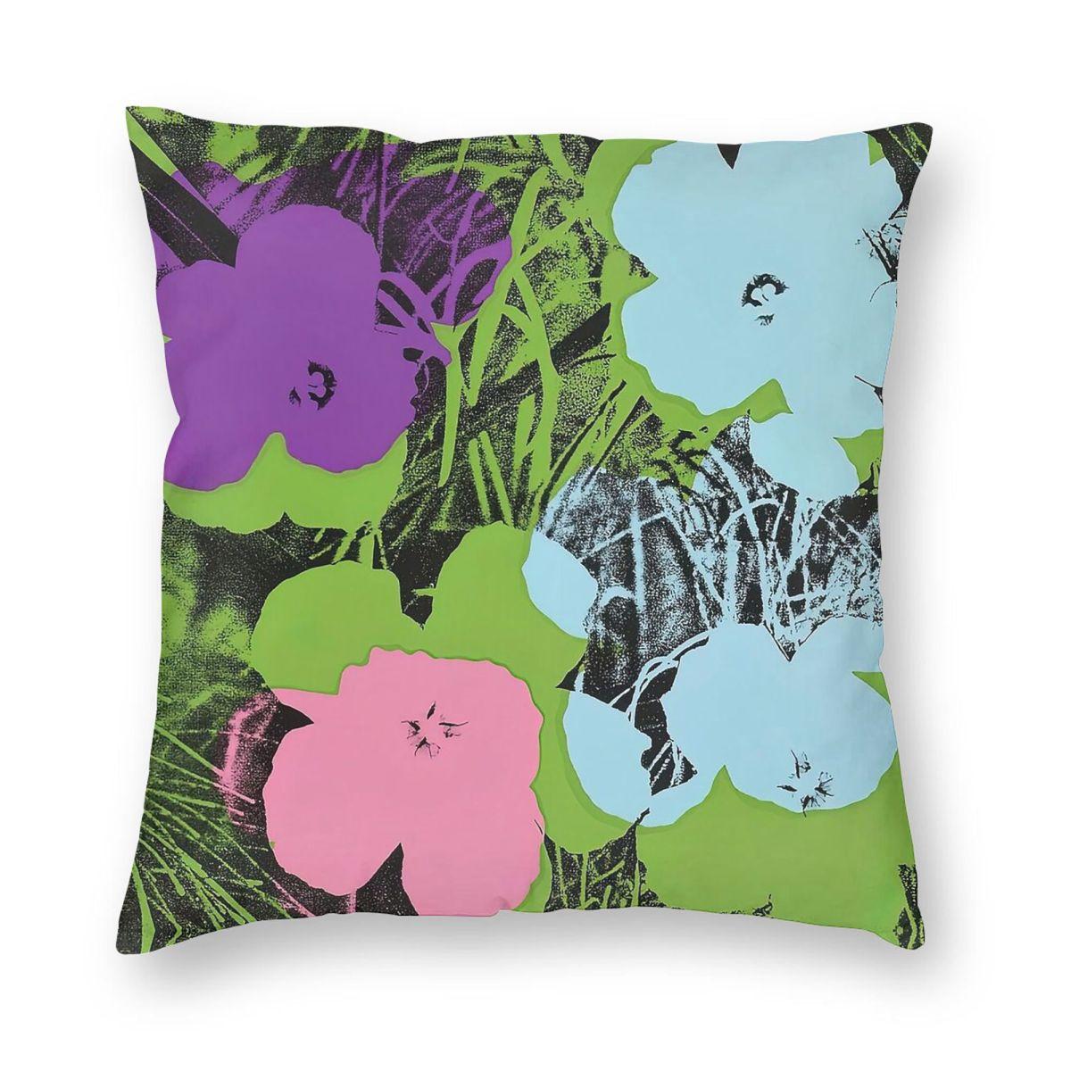 

Andy Warhol Flowers Pop Art Pillowcase Polyester Linen Velvet Printed Zip Decorative Pillow Case Sofa Cushion Cover 30cmx30cm