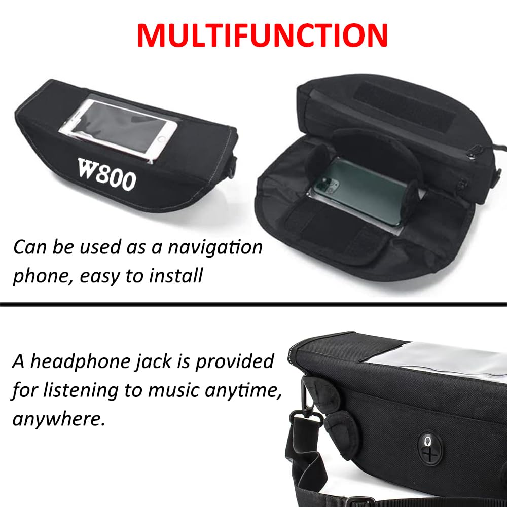 BOFOMTTL2333 Motorcycle Bag W800 for Meguro K3 New Model Handlebar Waterproof Storage Bag for Travel Tool Portable Waterproof Tool Storage Bag (2025,