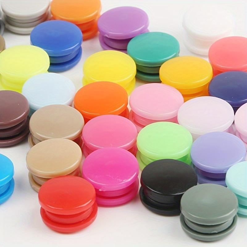 50 Sets Round Snaps Buttons For Bib T5 Plastic Press Button Fastener Snap For Clothes Accessories DIY Crafts