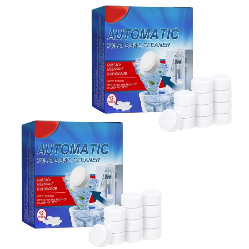Toilet Cleaner Tablets Automatic Toilet Bowl Cleaner Toilet Tanks Cleaning Compact Pills Gentle Formula Toilet Cleaning