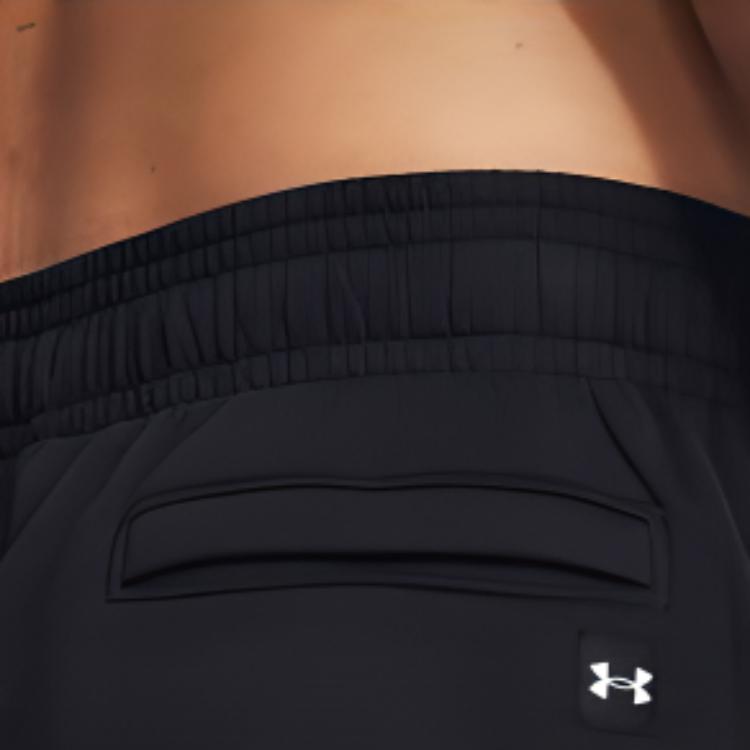 Under Armour Johnson Series Letter Logo Printed Fleece Jogging Training Knit Pants Men Pants Black 1380108-001