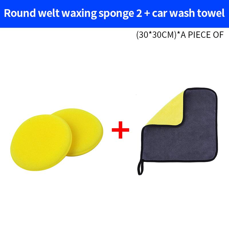 Car Foam Sponge Wax Applicator Cleaning Detailing Pads Car Waxing Polishing Pad Home Car Wash Care 10cm Car Cleaning Kit