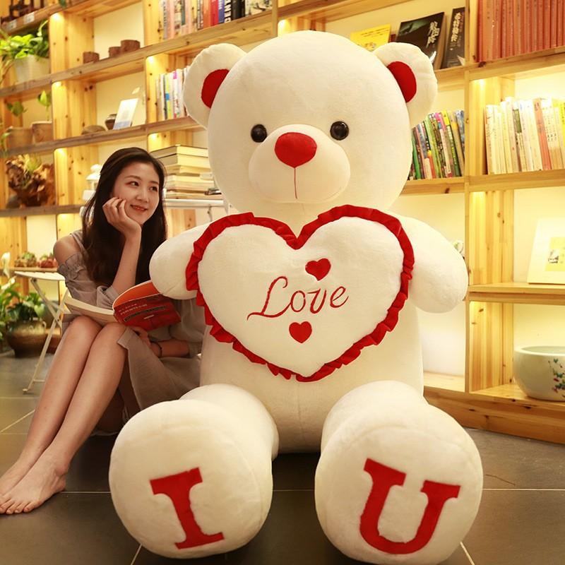 Large Size Teddy Bear Plush Toy Lovely Giant Bear Huge Stuffed Soft Dolls Kids Toy Birthday Gift for Girlfriend