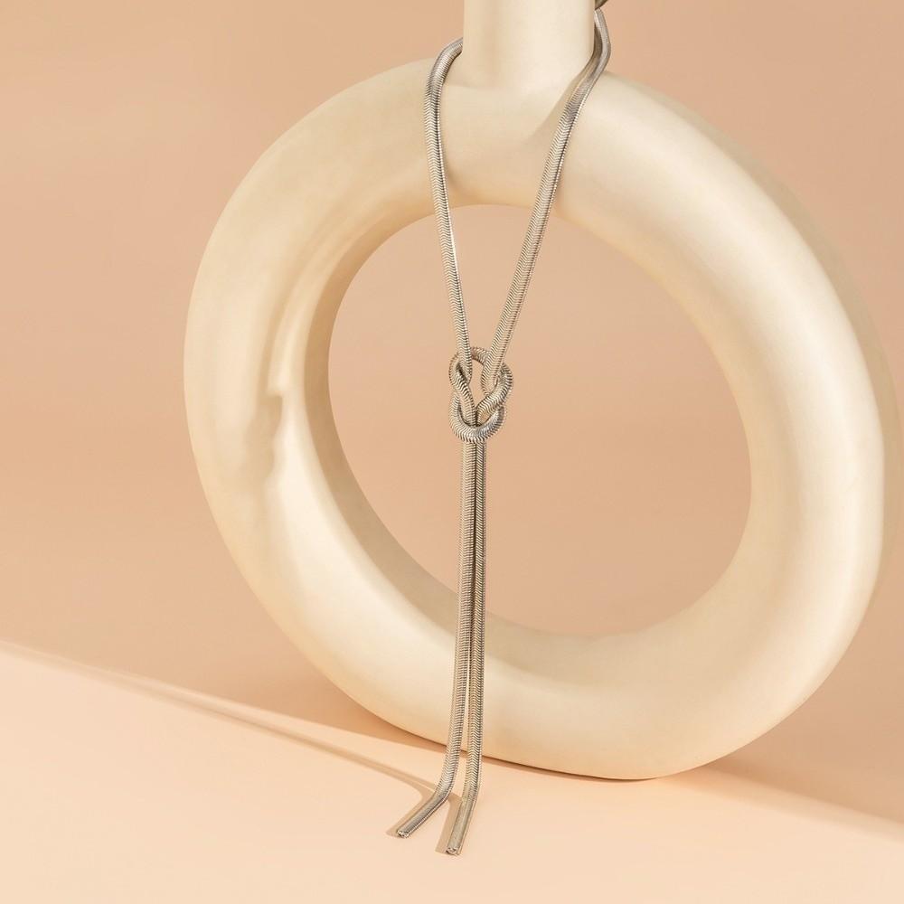 Smooth Twisted Chain Necklace Sexy Choker Necklace Trendy Long Snake Twisted Chain  Women's Jewelry