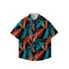 Summer 3D Printed Short Sleeve Flower Shirt Men'S Vintage Hawaiian Beach Casual Loose Men'S Large Size Shirt