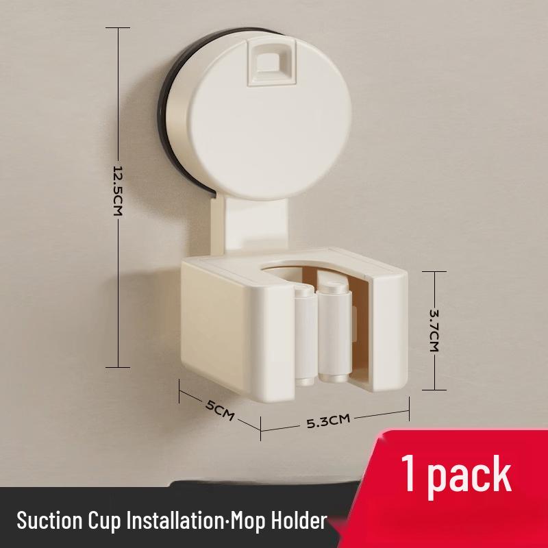 MDNG Wall-Mounted Suction Mop & Broom Holder