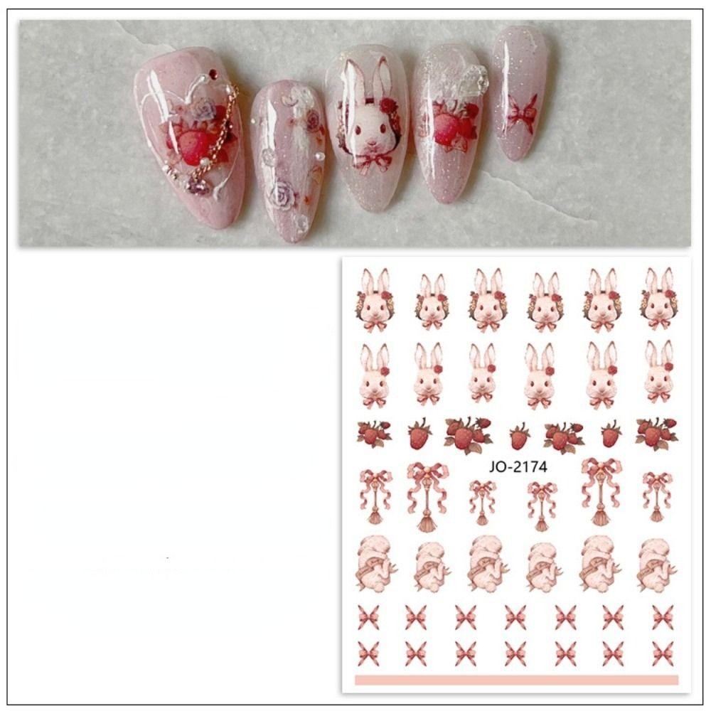 

Foils Manicuring Nail Art Decals Self Adhesive stickers Cartoon Animal Nail Sticker Nail Decoration 01