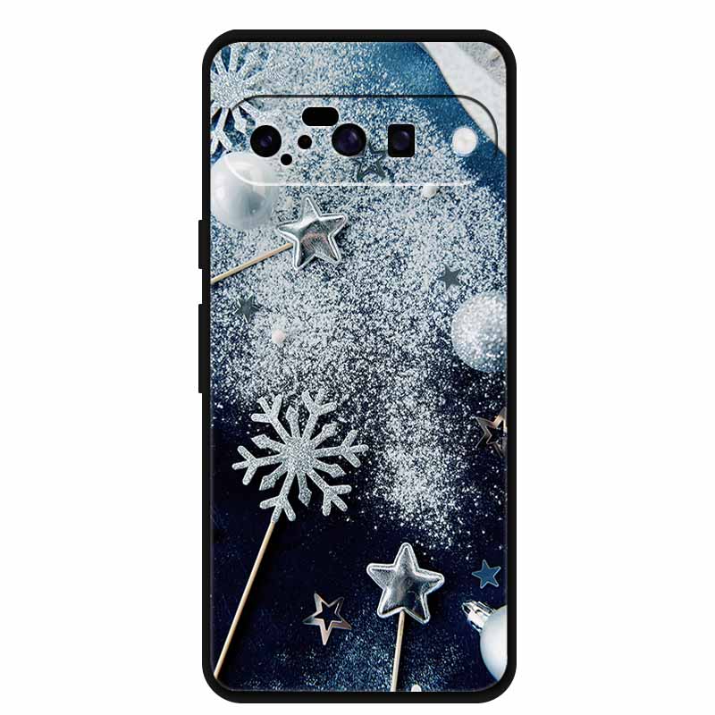 Christmas Phone Cases For Google Pixel 10 Case Silicone Soft Black Cover Christmas Tree for Pixel 10 Pro / 10 Pro XL Back Cover