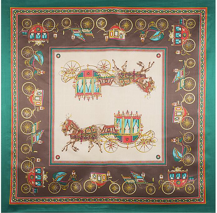 90*90cm Luxury Brand Women Silk Scarfs Van Gogh Painting Square Scarves Spring Summer Shawls For Ladies