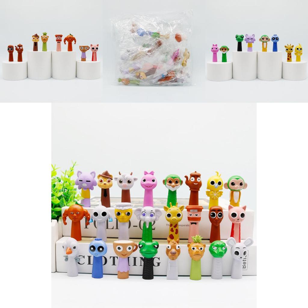 Tungtung Sahur Pvc Rhythm Box Blind Bag Cute Animal Monkey Gator Elephant Figurine Toy Decor