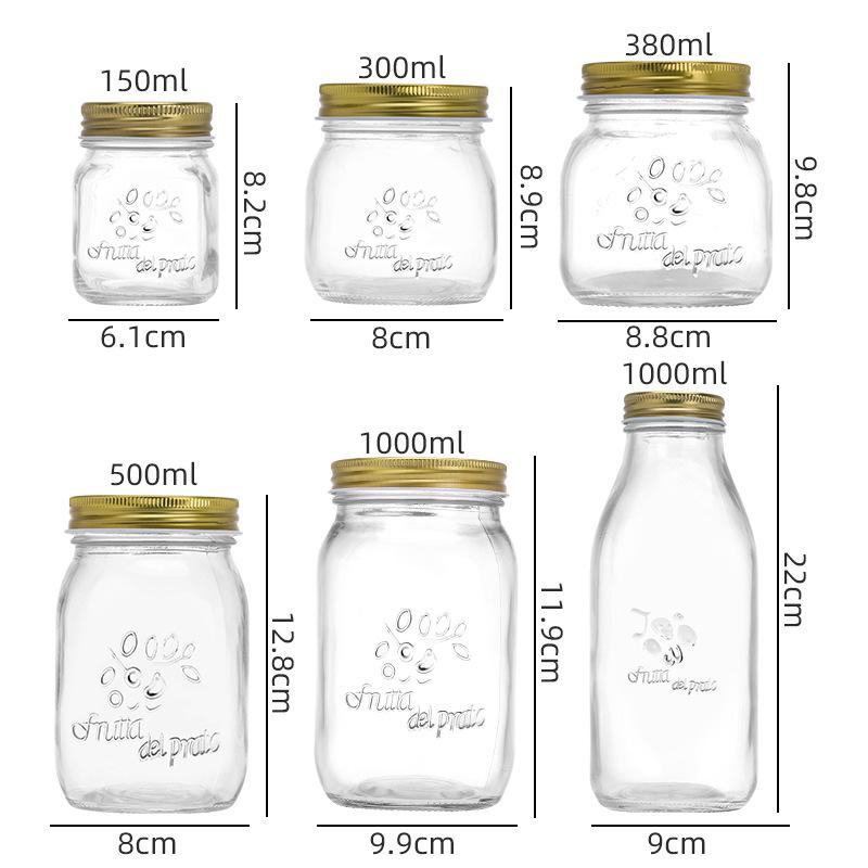 

Food-Grade High-Temperature Resistant Glass Bottles for Jam, Honey, and Turtle Jelly - Square & Round