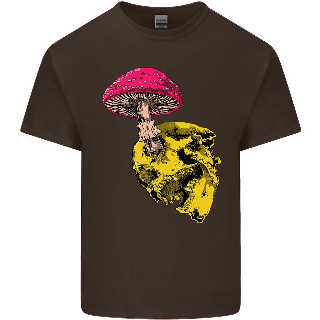 Mushroom Skull Toadstool Magic Gothic Unisexs Light Cotton TShirt