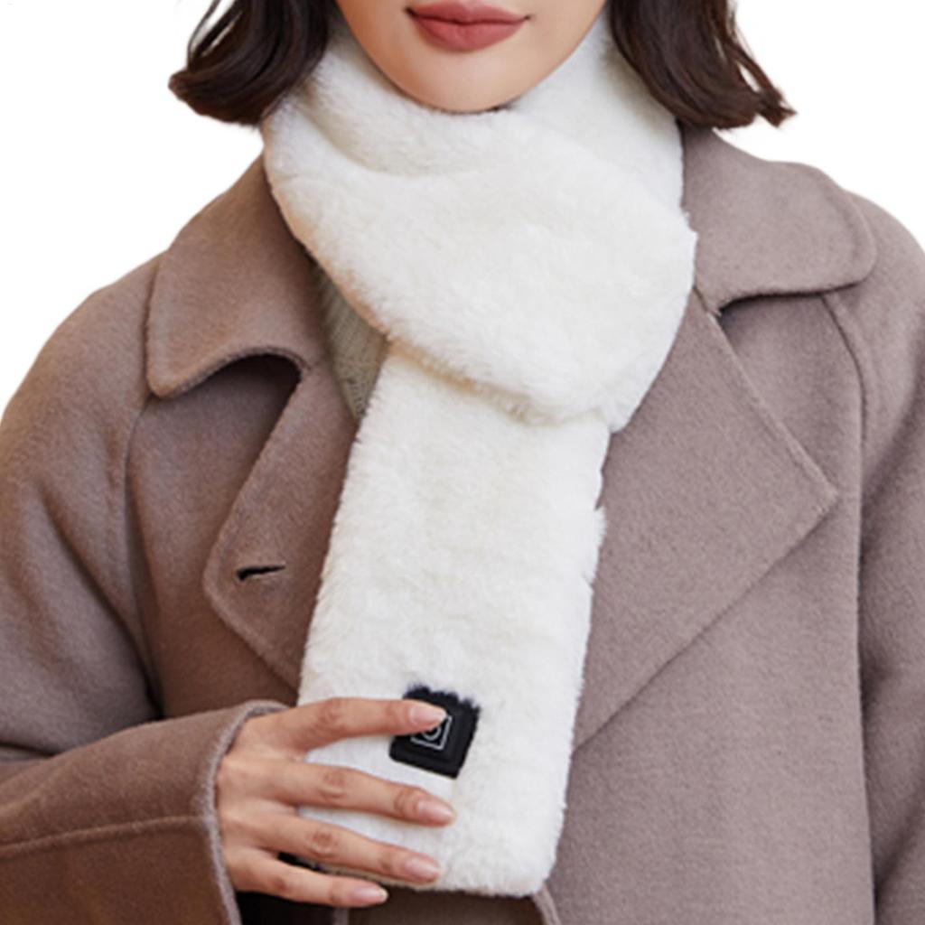 Electric Heated Scarf USB Charging Soft Heating Neck Wrap Winter Electric Scarf with 3 Temperature Settings for Women