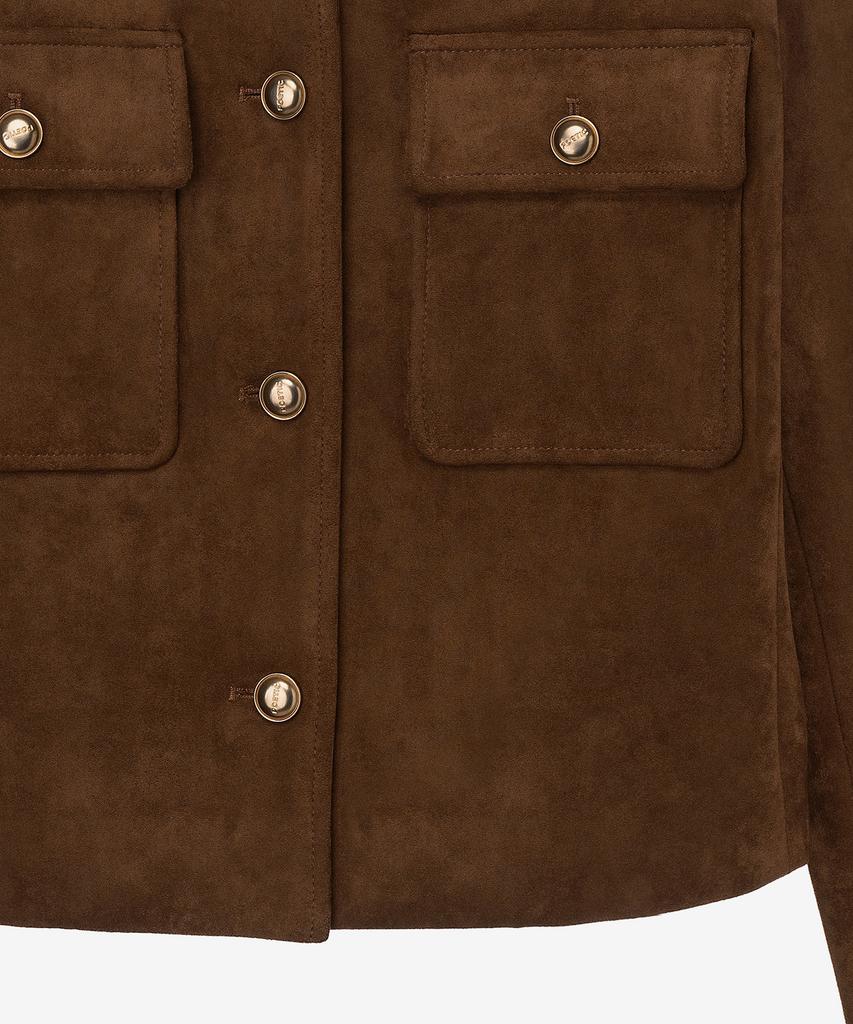 Mind Bridge Women [W] Suede Round Neck Jacket