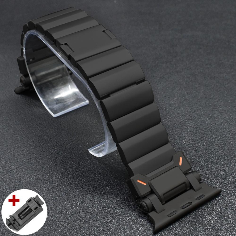 Magnetic Titanium Strap for Apple Watch 49mm 46mm 45mm 44mm Luxury Band for Iwatch Series 11 10 9 8 7 Se 6 5 Ultra 3 2 Bracelet
