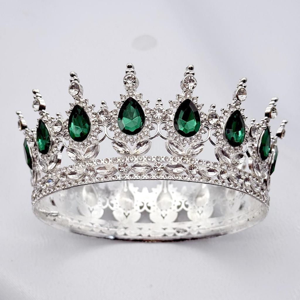 Diadema Tiara Corona di Re Barocca Europea con Strass