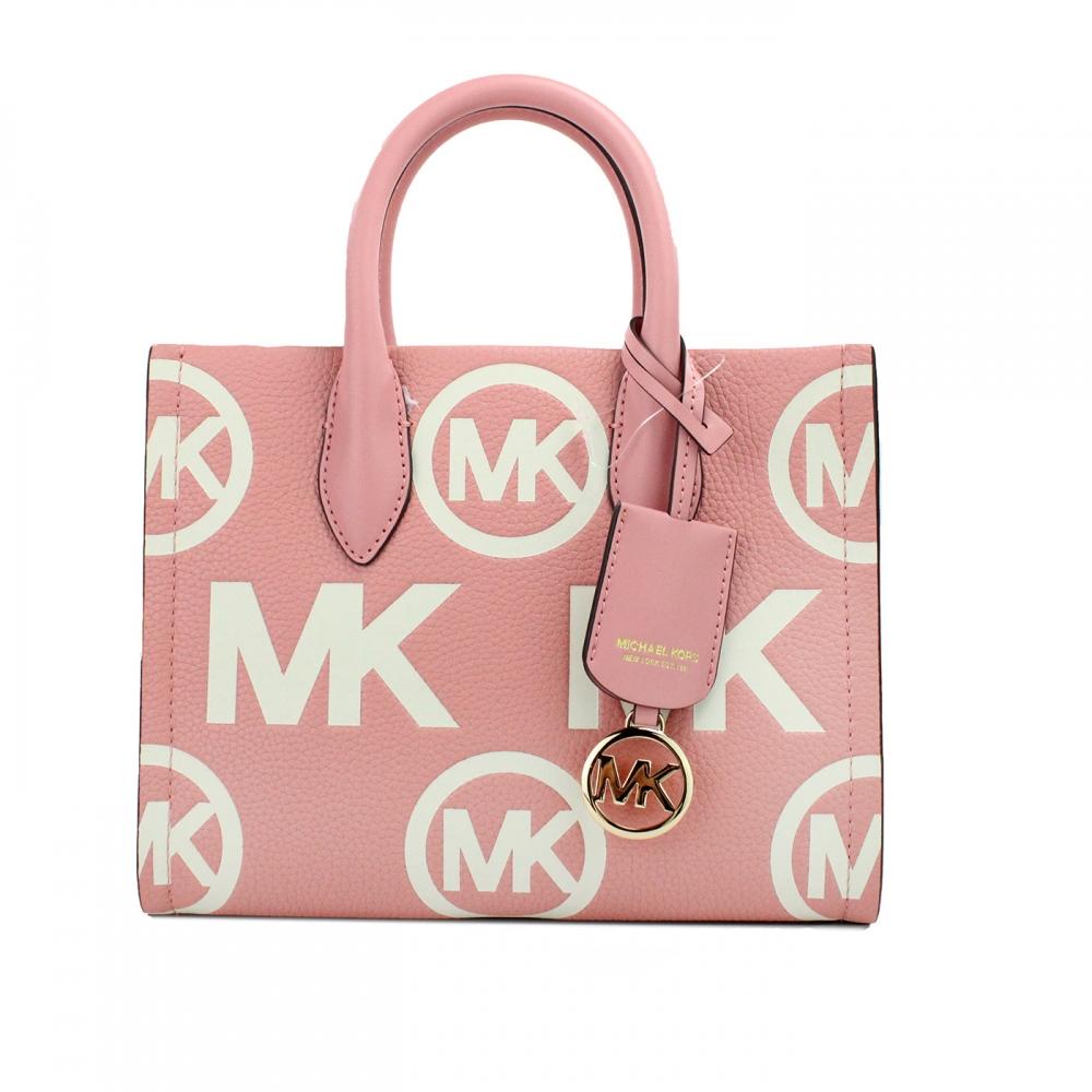

Michael Kors Mirella Маленькая женская кожаная сумка-тоут через плечо с тиснением примулы