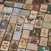 Mò Jìng 100 Mini Sticky Notes - Retro Journaling & Collage Material, 8 Styles, Little Library Series.