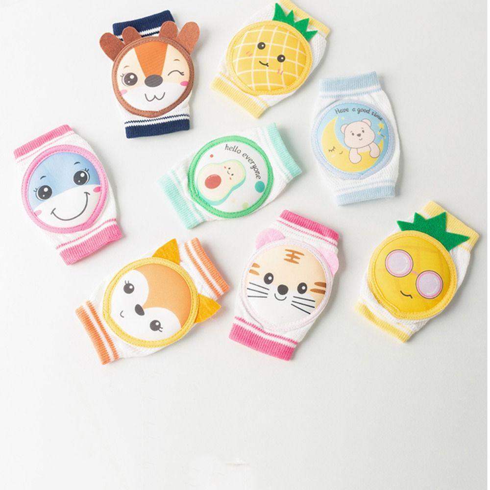Reticular Baby Cartoon Knee Pads Cotton Polyester Crawling Toddler Protector