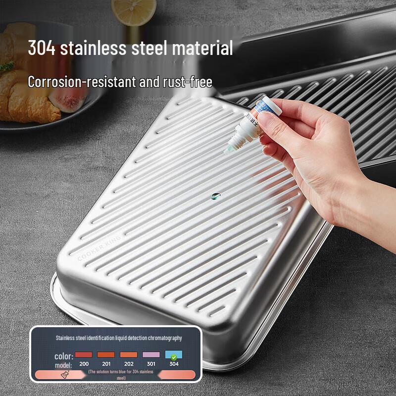 Chahua 304 Stainless Steel Multipurpose Rectangular Serving Tray