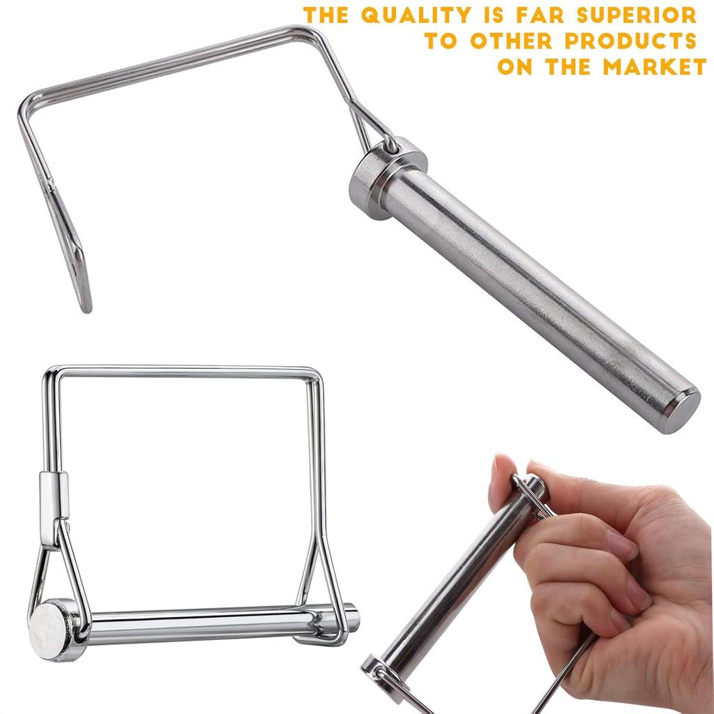 Pinos de Engate Quadrados de Serviço Pesado (10 pacotes) - Aço Carbono com Revestimento de Zinco, Pino de Engate para Reboque 1/4" x 3-5/32" para Reboques, Carros, Equipamentos de Içamento,