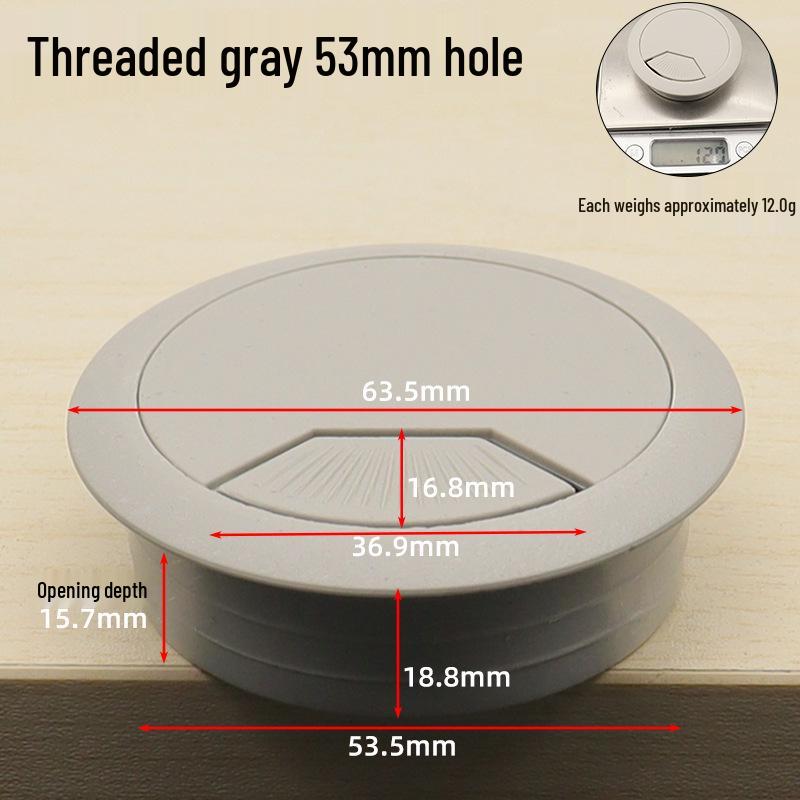 Diswei Desktop Cable Organizer Box, Round Plastic Wire Grommet for Office and Home Desk Management