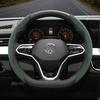 Cubierta Segmentada de Gamuza para Volante Antideslizante Adecuada para Volkswagen Polo Golf 5 6 7 Gol Cc Passat B6 B8 Jetta Scirocco T4