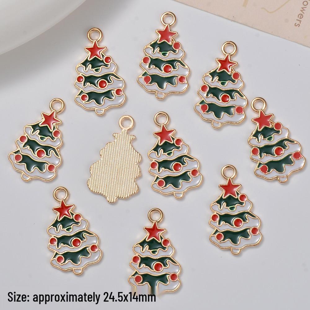 

Рождественские шармы с каплями масла: Подвески Санта и Елка для серег своими руками One piece