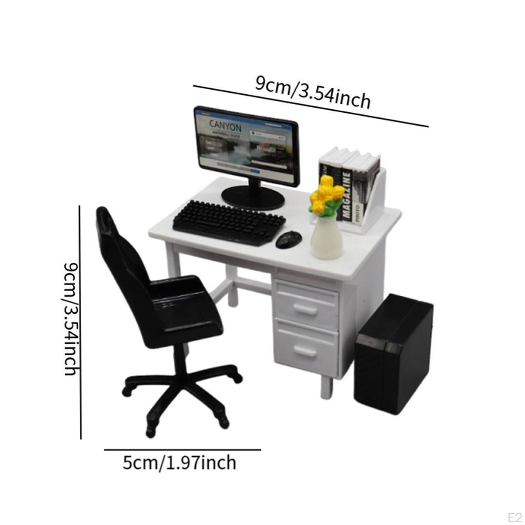 Mini Office Desk And Chair Set, Role-playing Toy, Learning Model, Creative Children's